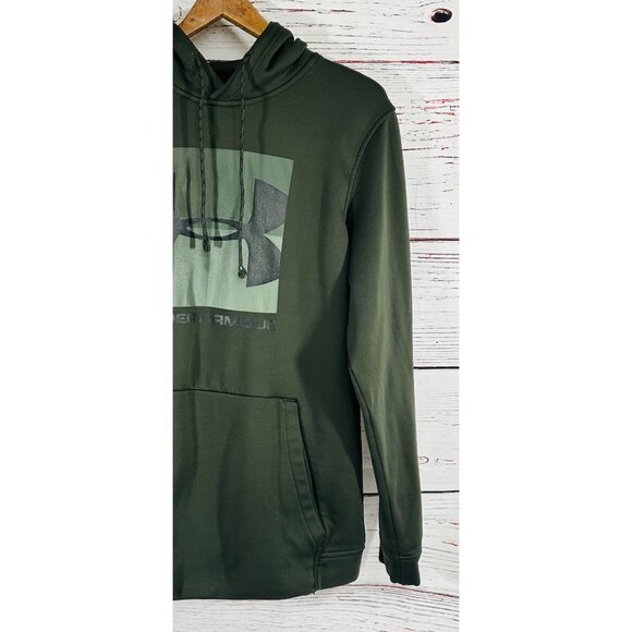 Under Armour Mens Coldgear Loose Fit Green Hoodie Sweatshirt Sz Medium Polyester - Picture 7 of 7
